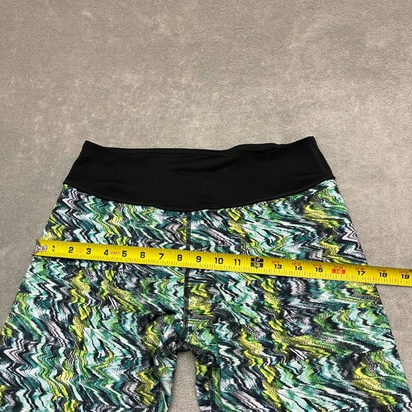 ZUMBA Wear Lovely Leggings Green Multi Splatter Design Size Large - Picture 5 of 11